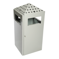 Abfalleimer inkl. Ascher PYRAMIDE - Inhalt 75 Liter