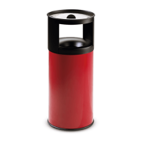 Abfallbehälter inkl. Ascher FLORENZ - Inhalt 25 / 40 / 75 Liter