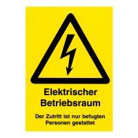 Kombischild Elektrischer Betriebsraum