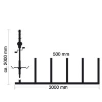 Fahrradständer / Reihenparker mit 6 Plätzen