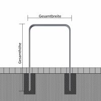 Anlehnbügel aus gebogenem Flachstahl