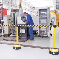Gurtabsperrpfosten EASY mit befüllbarem Standfuß