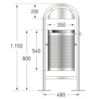 Rund-Abfallbehälter DS35 - Inhalt 35 Liter
