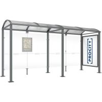 Wartehalle ProCity mit Schaukasten