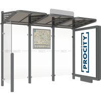 Wartehäuschen CONVI® mit CLP-Vitrine