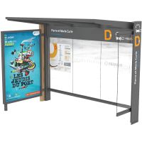 Buswartehallte PRIMIUM® aus Stahl & Holz
