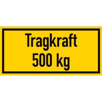 Individuelles Hinweisschild zur Gewichtsbegrenzung