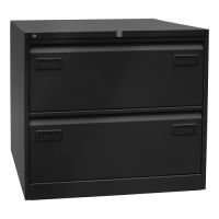Hängeregistraturschrank Bisley light - mit Griffleiste, doppelbahnig, 2 HR-Schubladen