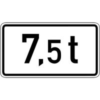 Zusatzzeichen VZ 1053-33 Angabe der zulässigen Gesamtmasse - VZ 1053-33