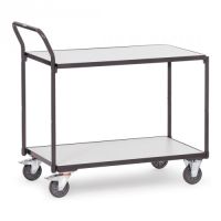 ESD-Tischwagen mit 2 Böden und schrägem Schiebegriff - Tragkraft 300 kg
