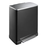 Recycling Tritt-Mülleimer E-CUBE, EKO - Inhalt 10 + 9 Liter