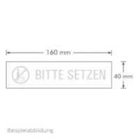 Textschild + Symbol - Toiletten Damen / Herren (eckig)