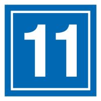 Emaille-Hausnummernschild - Rechteckig
