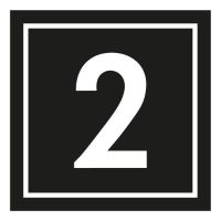 Emaille-Hausnummernschild - Rechteckig