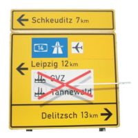 Mobile Auskreuzvorrichtung für Verkehrszeichen - Typ III