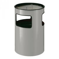 Feuerfester Ascher-Papierkorb mit Sieb, rund - Inhalt 30 / 50 / 110 Liter