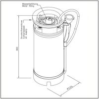 Tank Augendusche mit Edelstahltank - 16 Liter