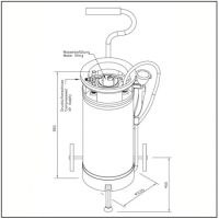 Mobile Tank Augendusche mit Edelstahltank - 16 Liter