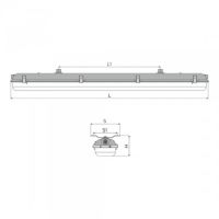 EX-Wannenleuchte X-LUX STANDARD ECO (Wand-/Deckenaufbau)