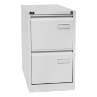 Hängeregistraturschrank Bisley light - mit Griffleiste, einbahnig, 2 HR-Schubladen