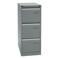 Hängeregistraturschrank Bisley light - mit Griffleiste, einbahnig, 3 HR-Schubladen
