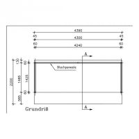 Überdachung Modell Leipzig, L 14 (einseitig) - Baukastensystem