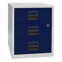 Beistellschrank PFA mit Rollen, 3 Universalschubladen
