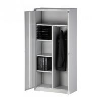 Flügeltürenschrank Bisley UNIVERSAL - 3 Fachböden, Garderobeneinsatz