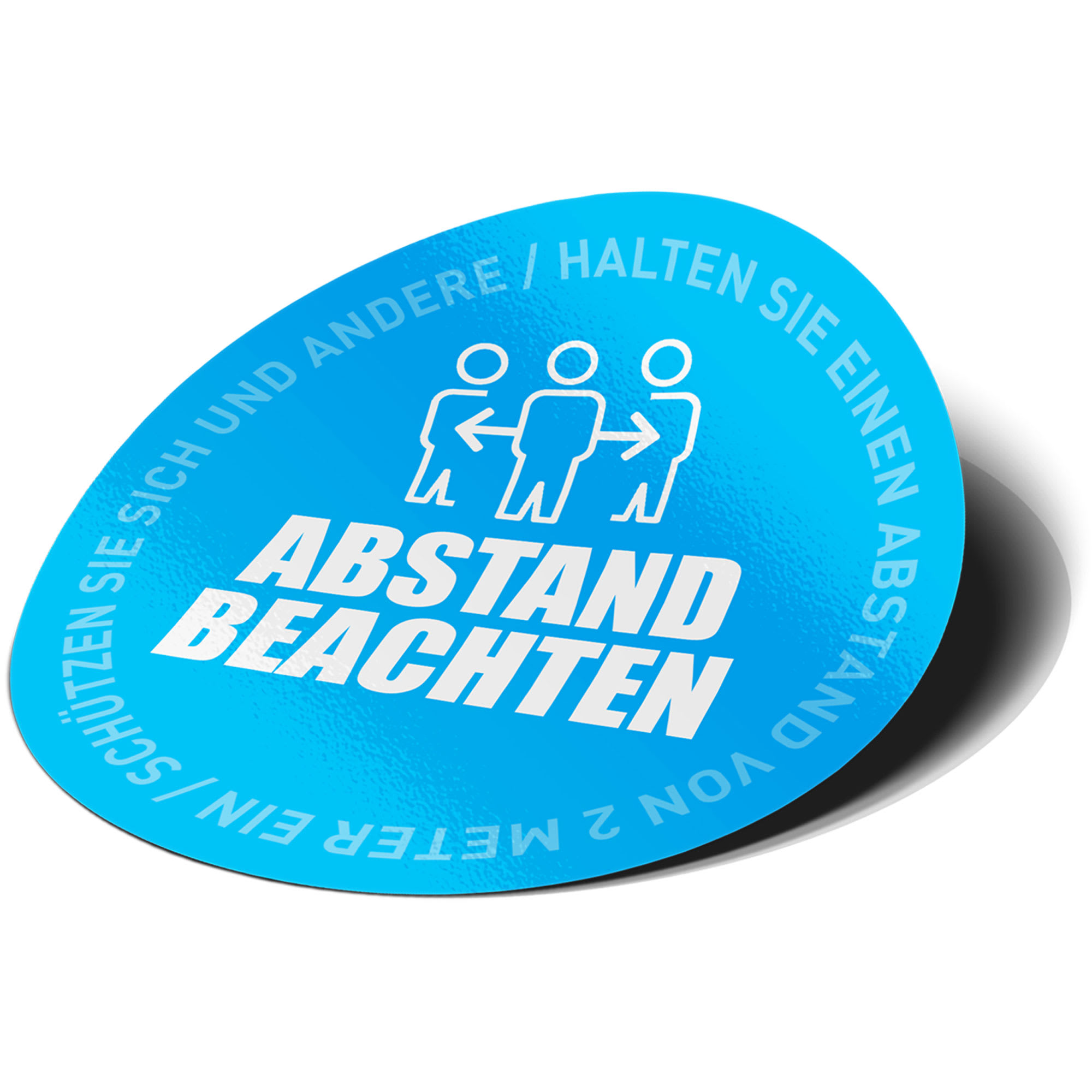 Infektionsschutzaufkleber Abstand halten! - Rutschfester Bodenaufkleber mit Ihrem Wunschmotiv