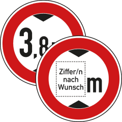 VZ 265 Verkehrsschild Durchfahrtshöhe
