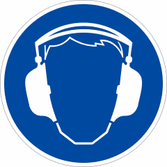 Gebotszeichen - Gehörschutz benutzen (BGV A8 M 03)