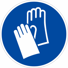Gebotszeichen - Handschutz benutzen nach ISO 7010 (M 009)