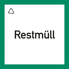 Wertstoffkennzeichnung "Restmüll"