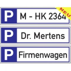 Parkplatzreservierer mit Wunschtext