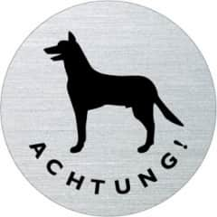 Textschild / Piktogramm - Achtung Hund