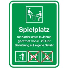 Spielplatz - geöffnet von 8-20 Uhr