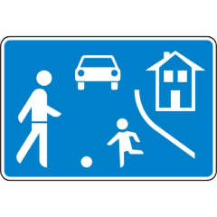 VZ 325.1 Verkehrsberuhigung Spielstraßenschild