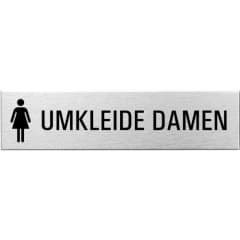 Textschild+Symbol - Umkleide Damen