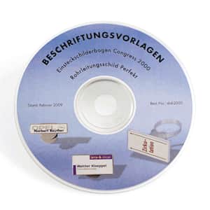 Beschriftungsvorlage für Rohrleitungsschild PERFEKT / Namensschild CONGRESS 2000