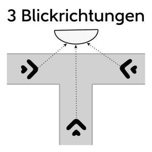 Panoramaspiegel BM 360 - Überprüfung von 3-4 Richtungen
