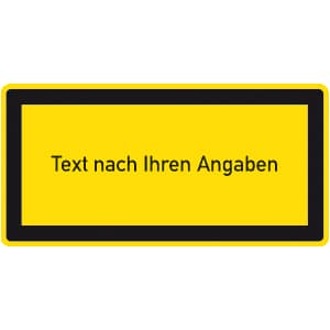 Hinweisschild zur Laserkennzeichnung mit Text nach Ihren Angaben