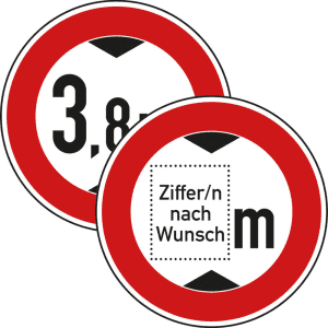 VZ 265 VZ 265 Verkehrsschild Durchfahrtshöhe