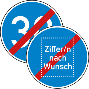 VZ 279 Mindestgeschwindigkeit Ende - Verkehrsschild VZ 279