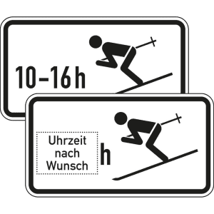Zusatzzeichen VZ 1040-10 Zusatzzeichen Wintersport erlaubt, zeitlich... VZ 1040-10