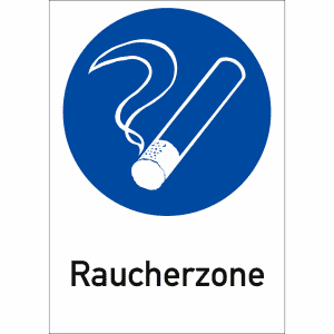Kombi-Gebotsschilder - Raucherzone