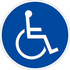 Gebotszeichen - Rollstuhlfahrer