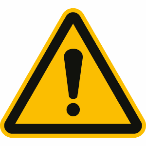 Warnschild Gefahrenstelle als Warnzeichen nach ISO 7010 (W 001) - Schild international gültig