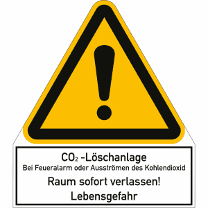 Kombischild CO2-Löschanlage