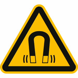 Warnung vor magnetischem Feld nach ISO 7010 (W 006)