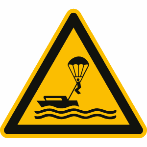Warnung vor Parasailing nach ISO 20712-1 (WSW 021)